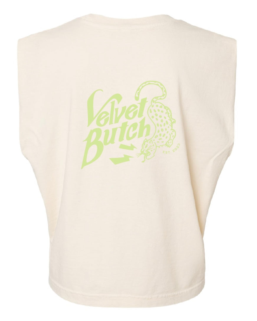 Lightning Cat Muscle Tee - Beige